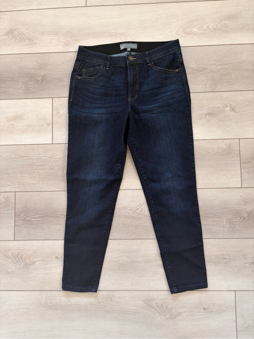 EUC Wit & Wisdom Dark Indigo Skinny Jeans Size 8P